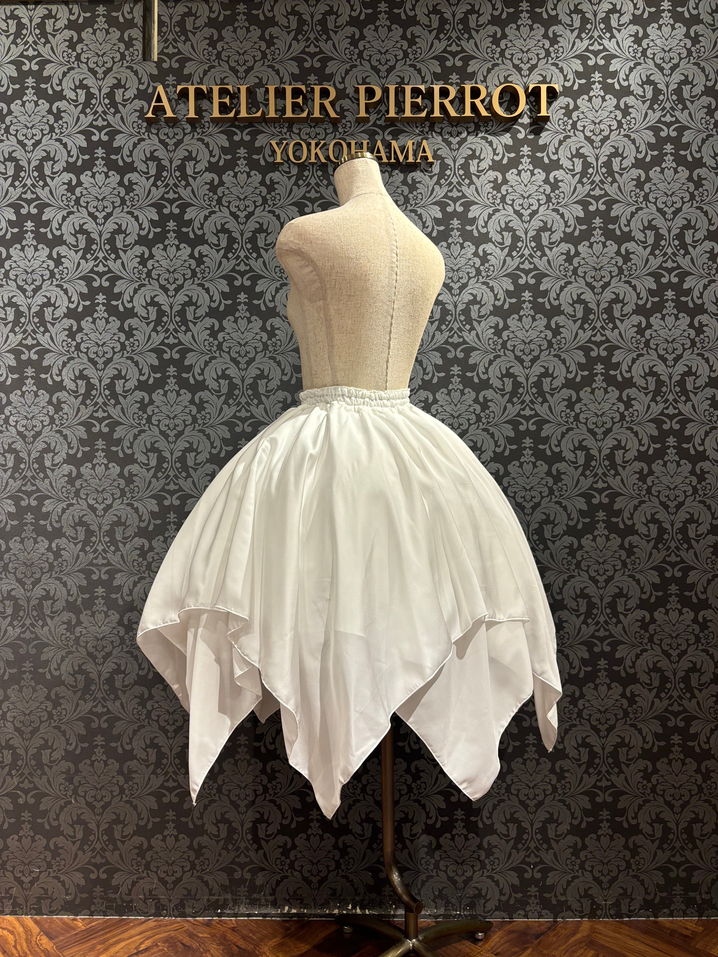 【ATELIER PIERROT】 불규칙한 치마, 검은 색