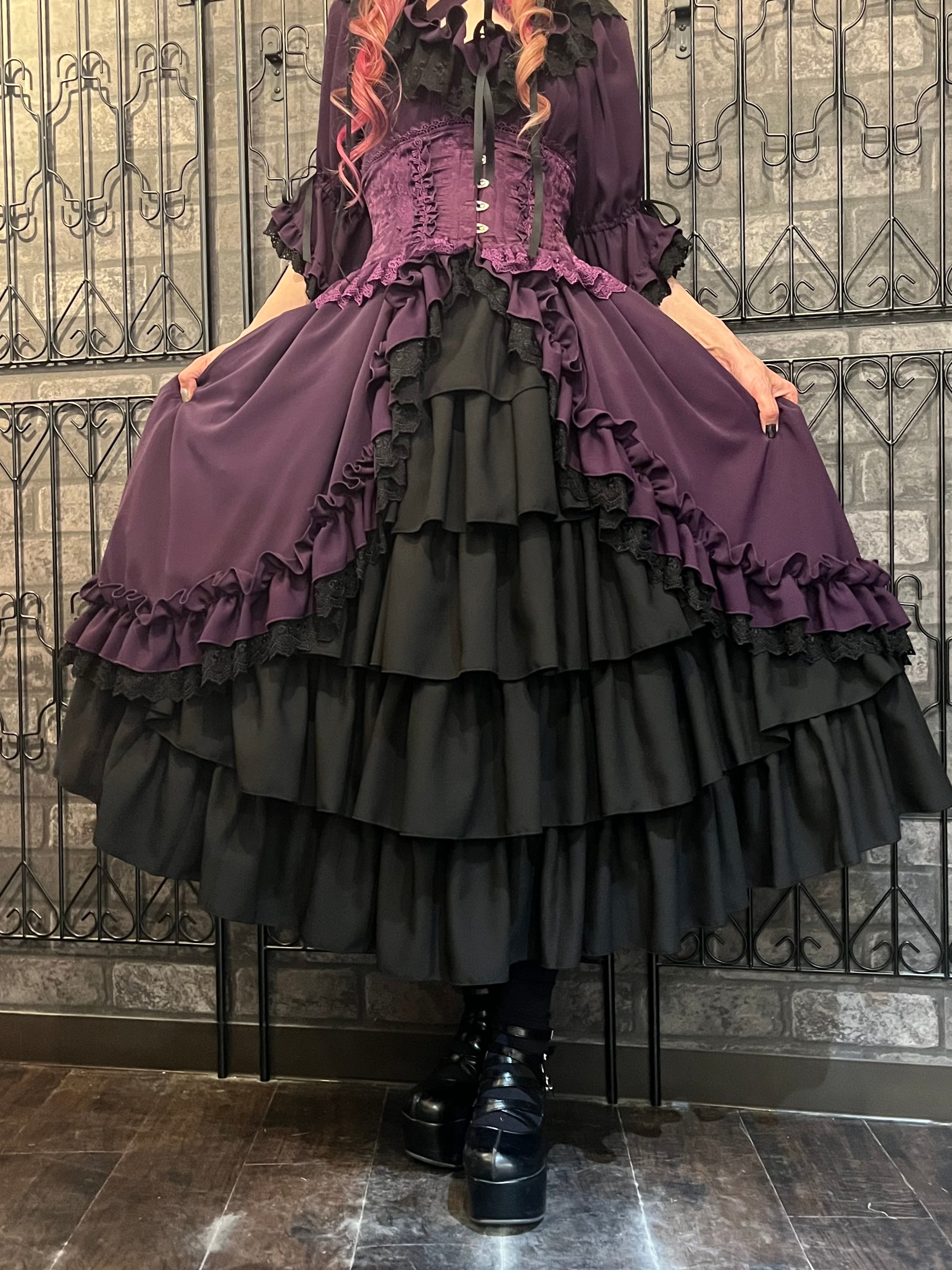 【ATELIER PIERROT】 ★Ahora aceptando reservas★Vestido Nocturno NegroWhite/Marfil/Purple/Navy/Black