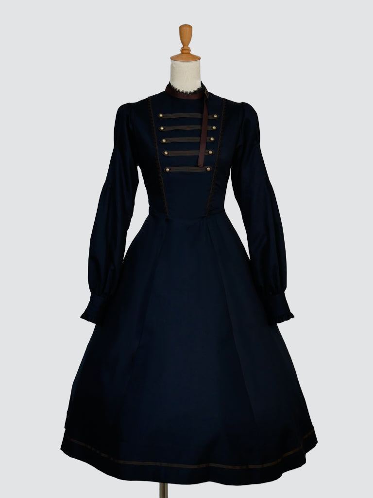 【Victorian maiden】ヴィクトリアンメイデン　★ご予約受付中★  クラカトゥクミリタリードレス　クララグ/レージュ/ダークネイビー　