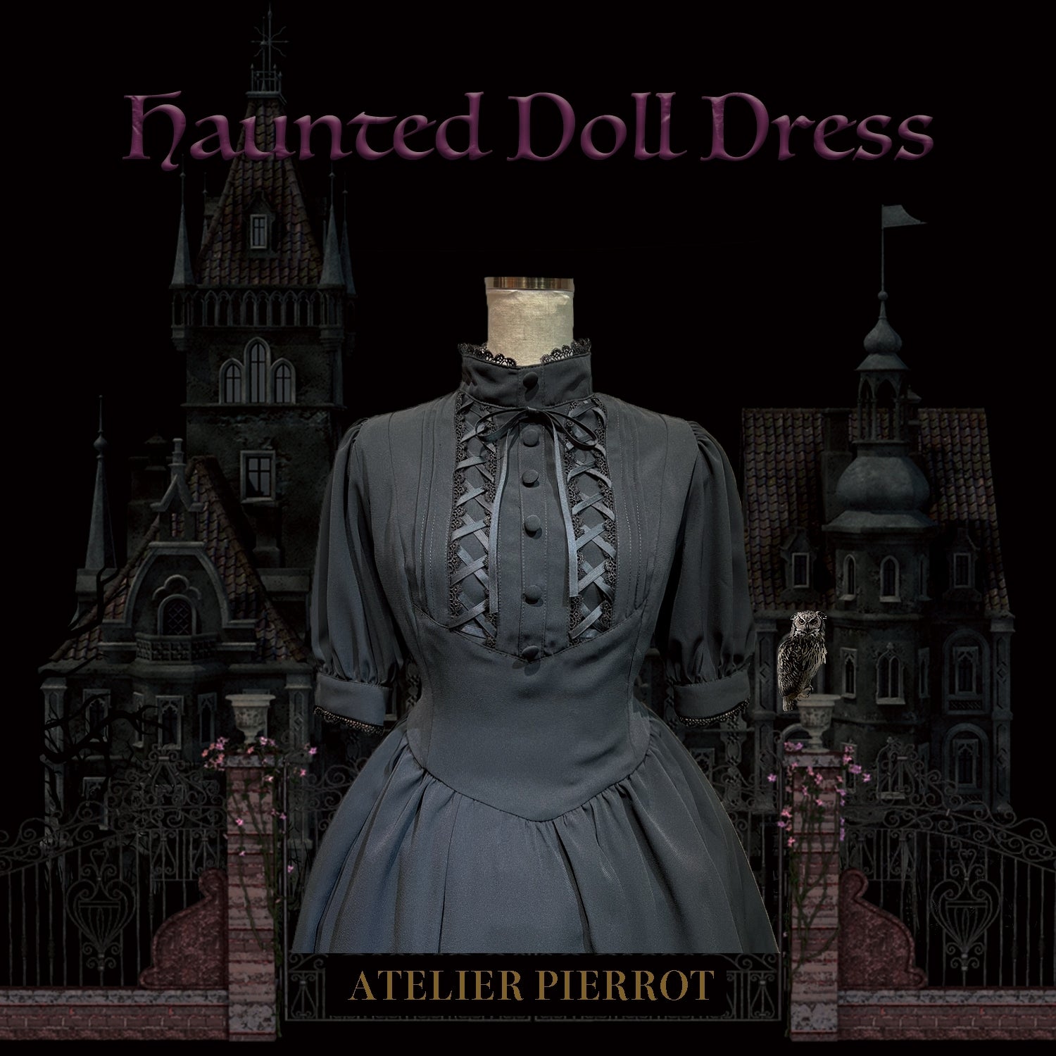 [Atelier Pierrot] Atelier Piero 유령 인형 드레스 그레이 x 화이트/보르도/블랙/블랙/화이트/핑크 x 블랙