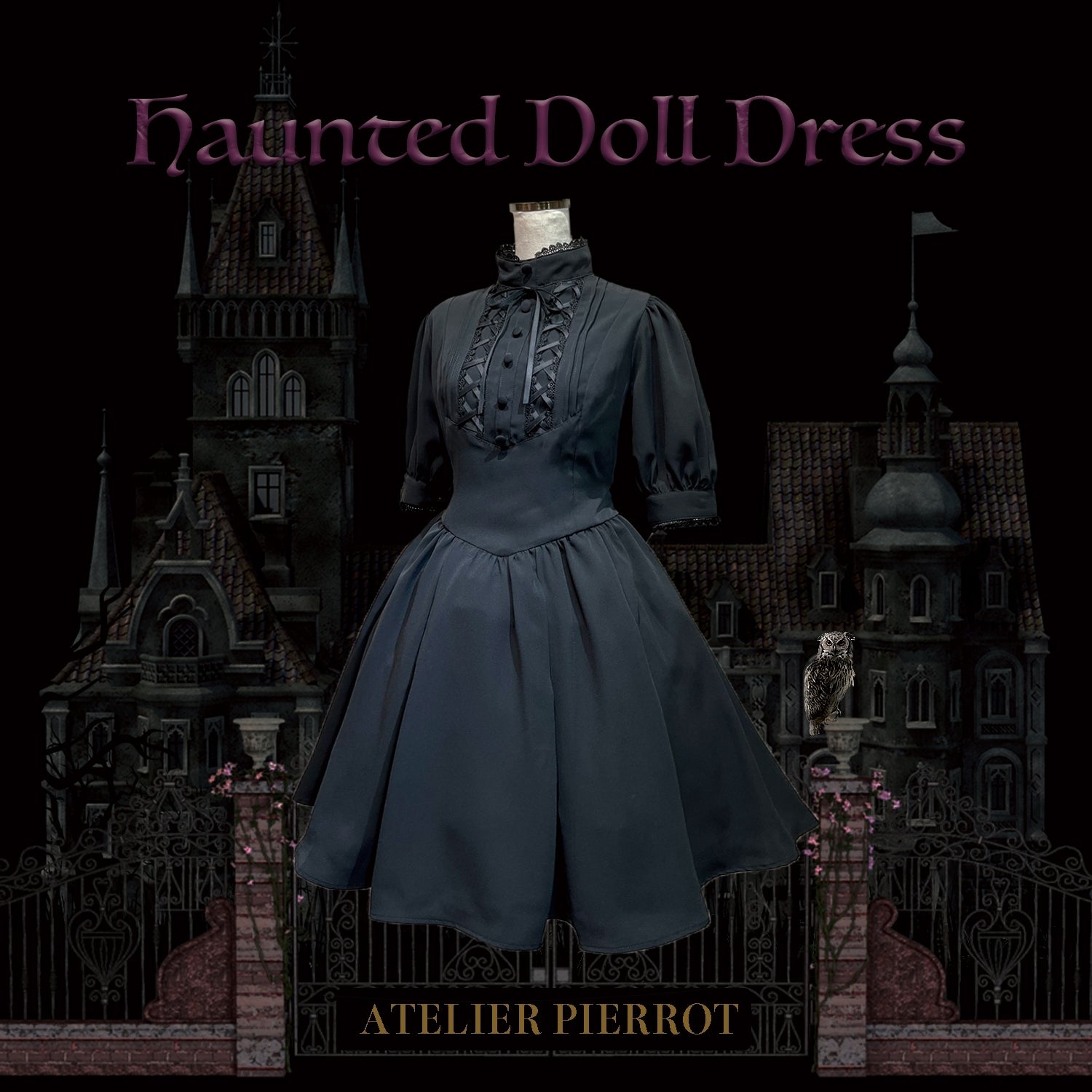 [Atelier Pierrot] Atelier Piero 유령 인형 드레스 그레이 x 화이트/보르도/블랙/블랙/화이트/핑크 x 블랙