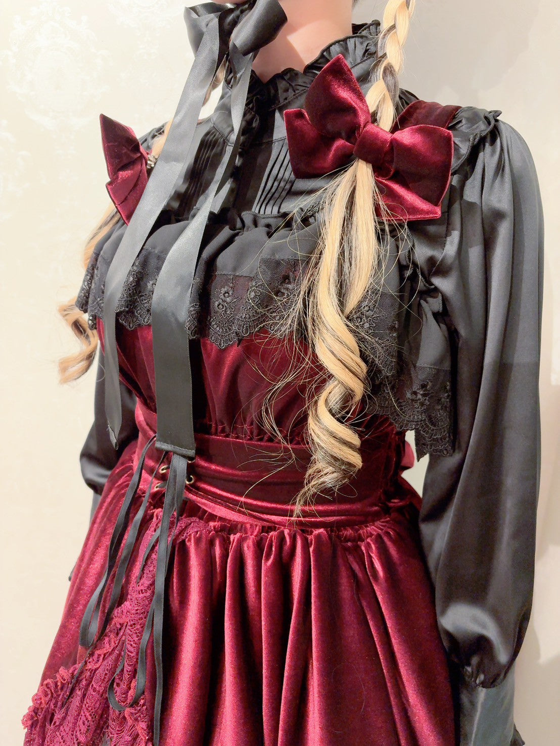 【ATELIER PIERROT】　Adenophora Jumper Skirt    ボルドー/ネイビー/ブラック
