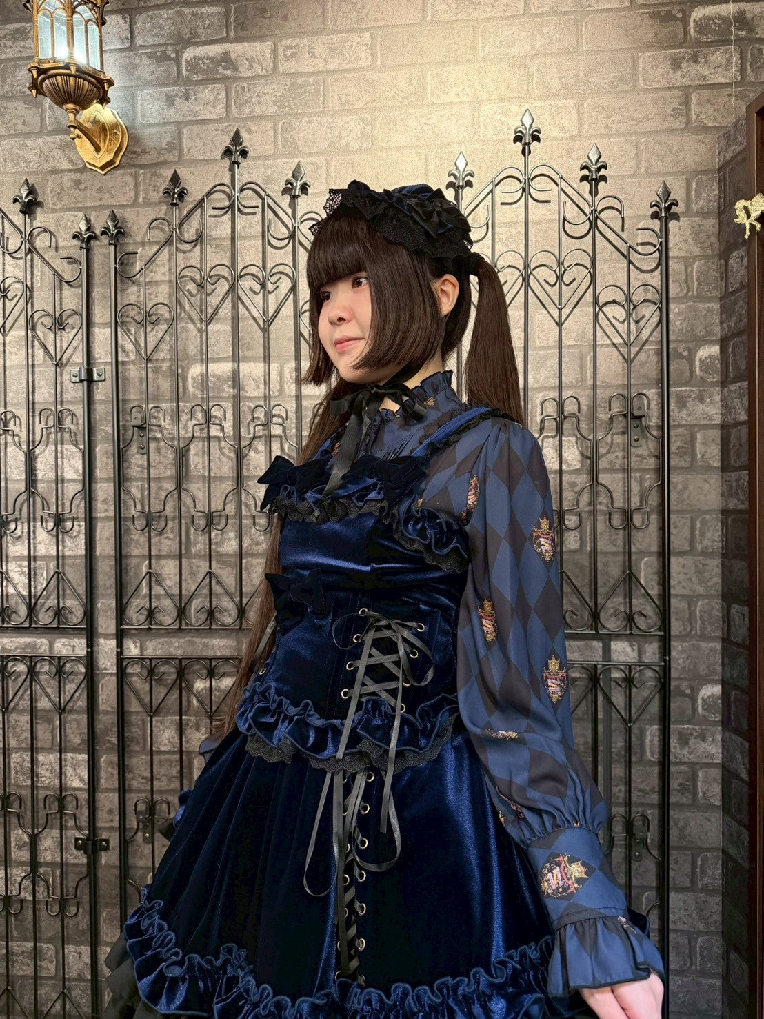 【ATELIER PIERROTAdenophora 레이스 업 Camisole Bordeaux/Navy/Black★10 월 초에서 중순까지 출시 될 예정입니다★