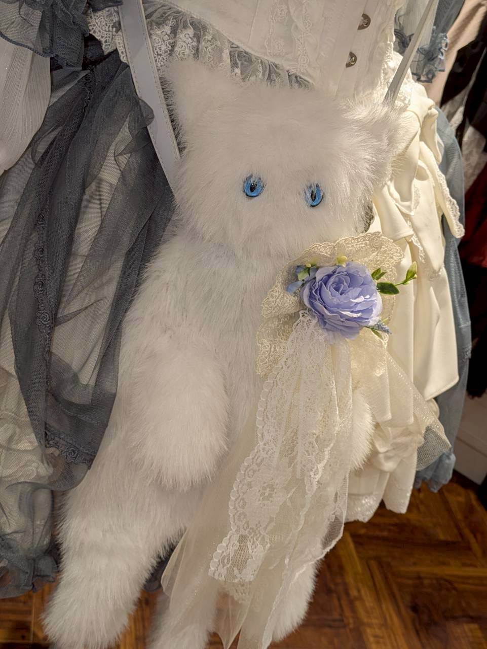 【ATELIER PIERROT】　Noir Neko Shoulder Bag　ホワイト/グレー/ブラック