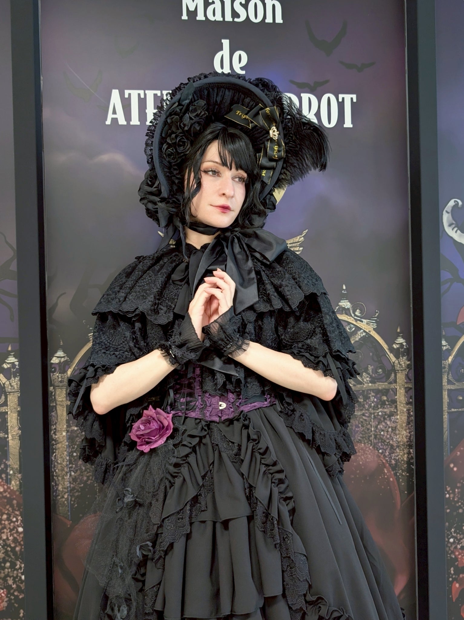 【ATELIER PIERROT】 ★Ahora aceptando reservas★Vestido Nocturno NegroWhite/Marfil/Purple/Navy/Black
