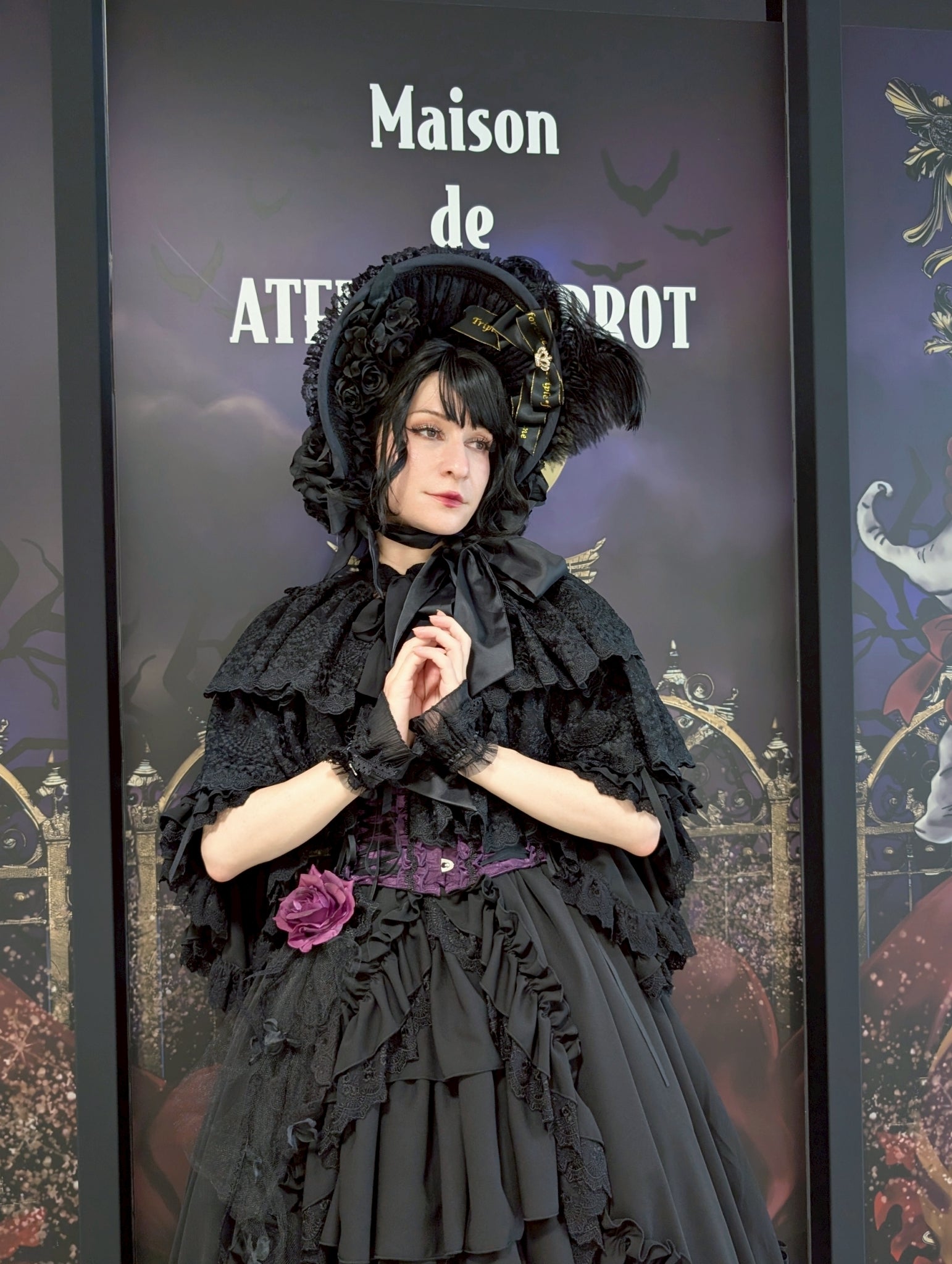 【ATELIER PIERROT】 ★Ahora aceptando reservas★Vestido Nocturno NegroWhite/Marfil/Purple/Navy/Black