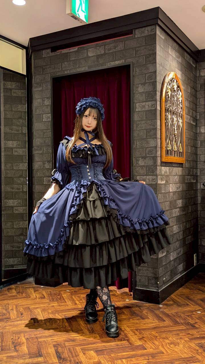 【ATELIER PIERROT】 ★Ahora aceptando reservas★Vestido Nocturno NegroWhite/Marfil/Purple/Navy/Black