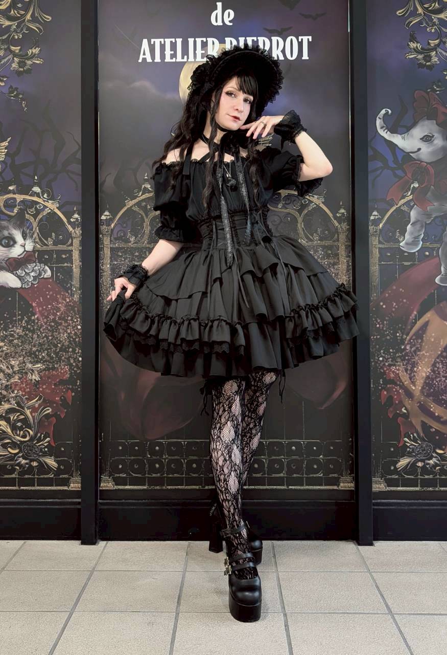 【ATELIER PIERROT】　 Eternal Doll Corset Skirt　ホワイト/ピンク/ボルドー/パープル/ネイビー/ブラック