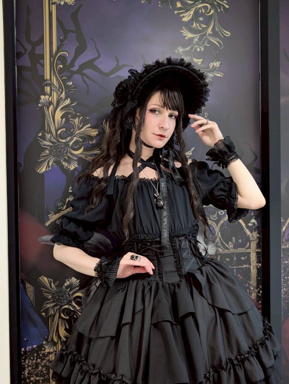 【ATELIER PIERROT】　 Eternal Doll Corset Skirt　ホワイト/ピンク/ボルドー/パープル/ネイビー/ブラック
