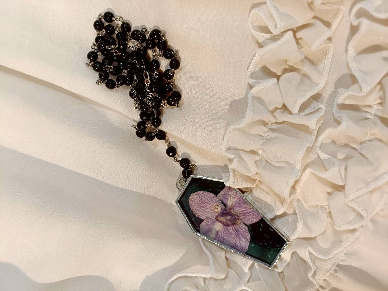 【Neant Glass】ネアントグラス　Floral Coffin Rosary　フローラルロザリオ　B