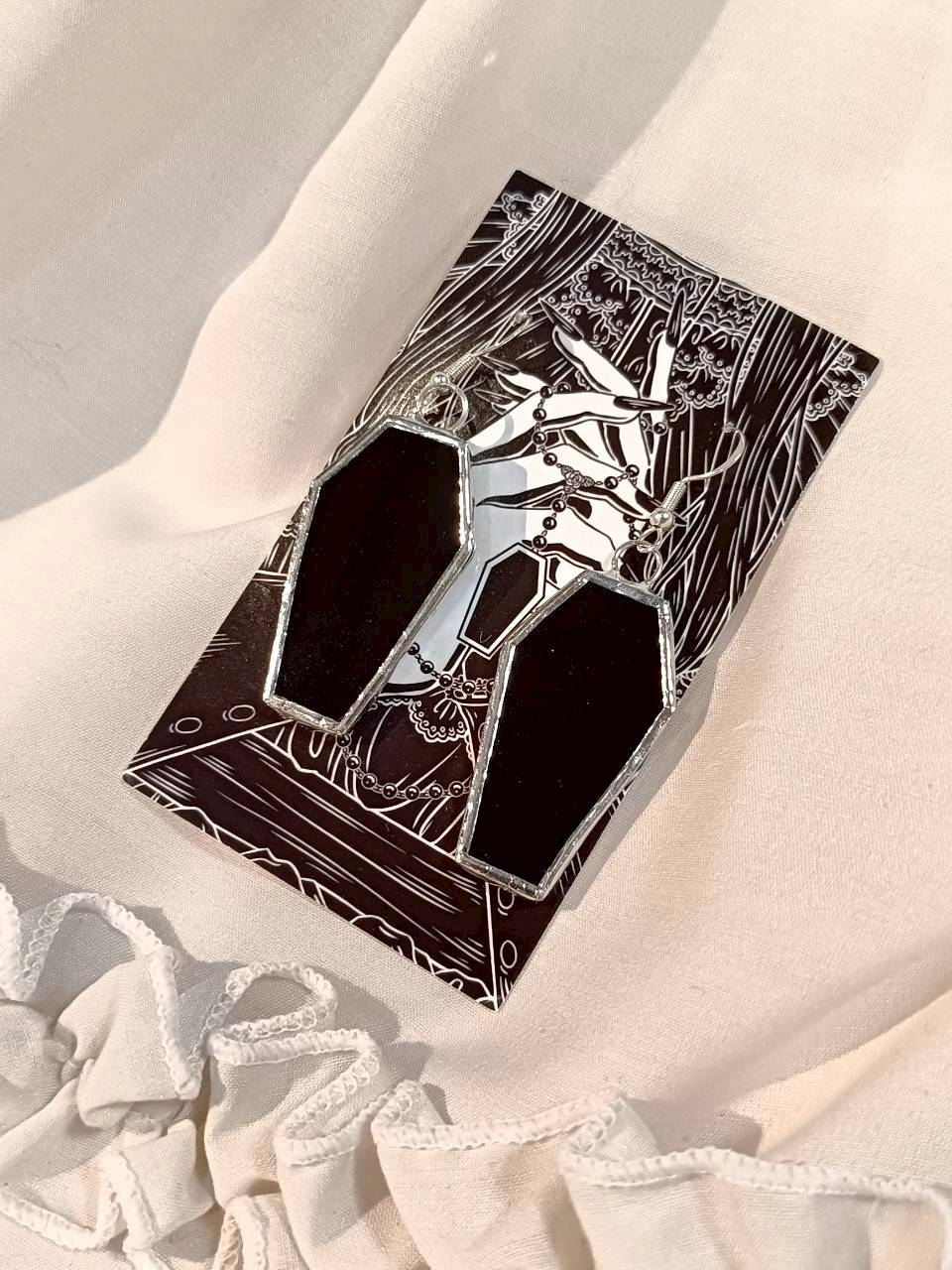 【Neant Glass】ネアントグラス　Plain Coffin Earrings　プレーンピアス