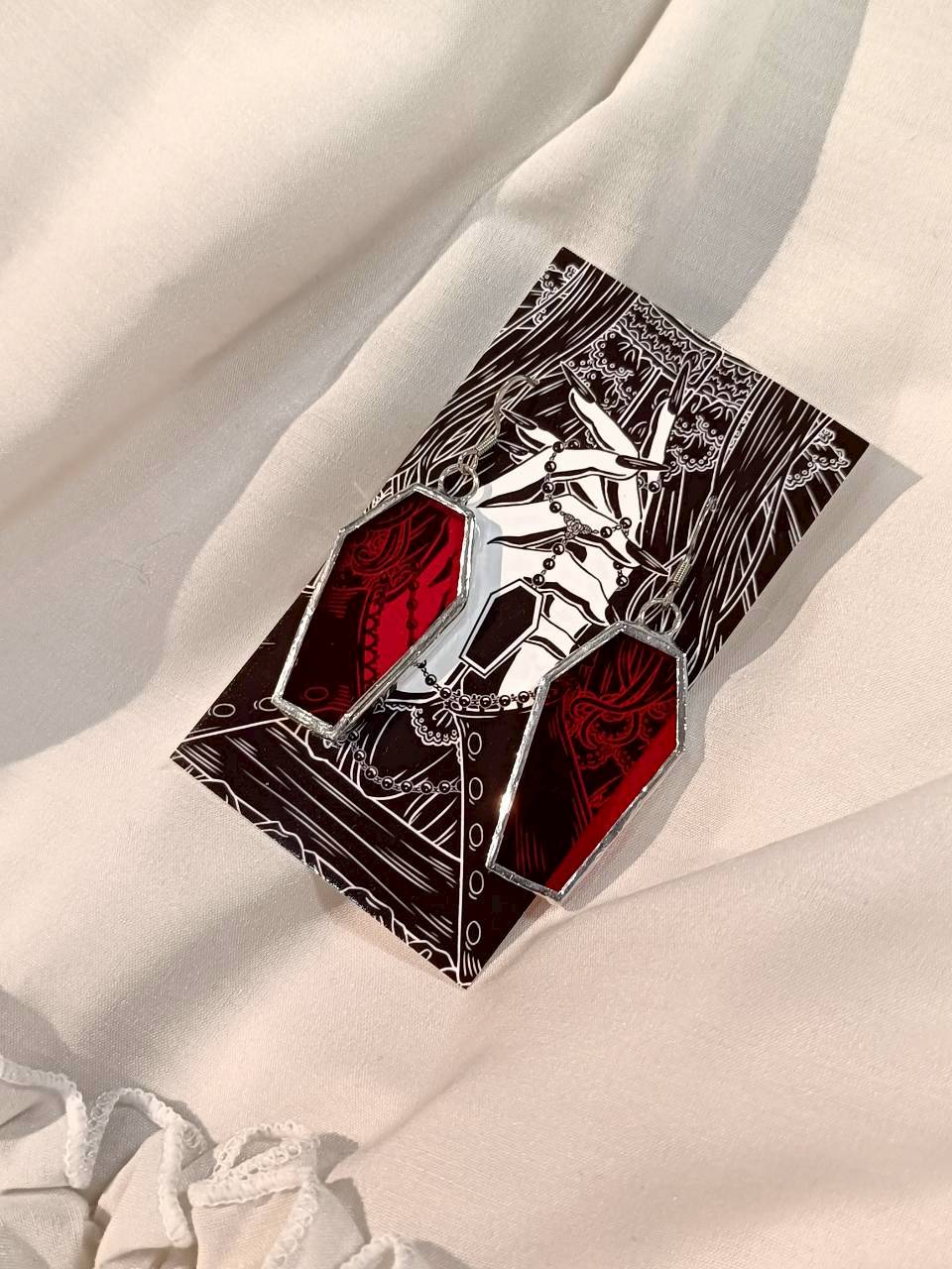 【Neant Glass】ネアントグラス　Plain Coffin Earrings　プレーンピアス