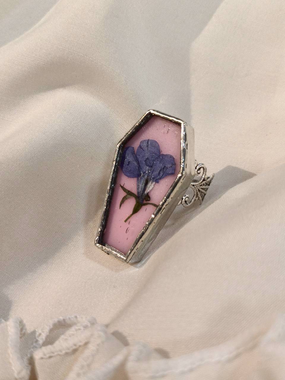 【Neant Glass】ネアントグラス　Floral Coffin Ring　フローラルリング　G
