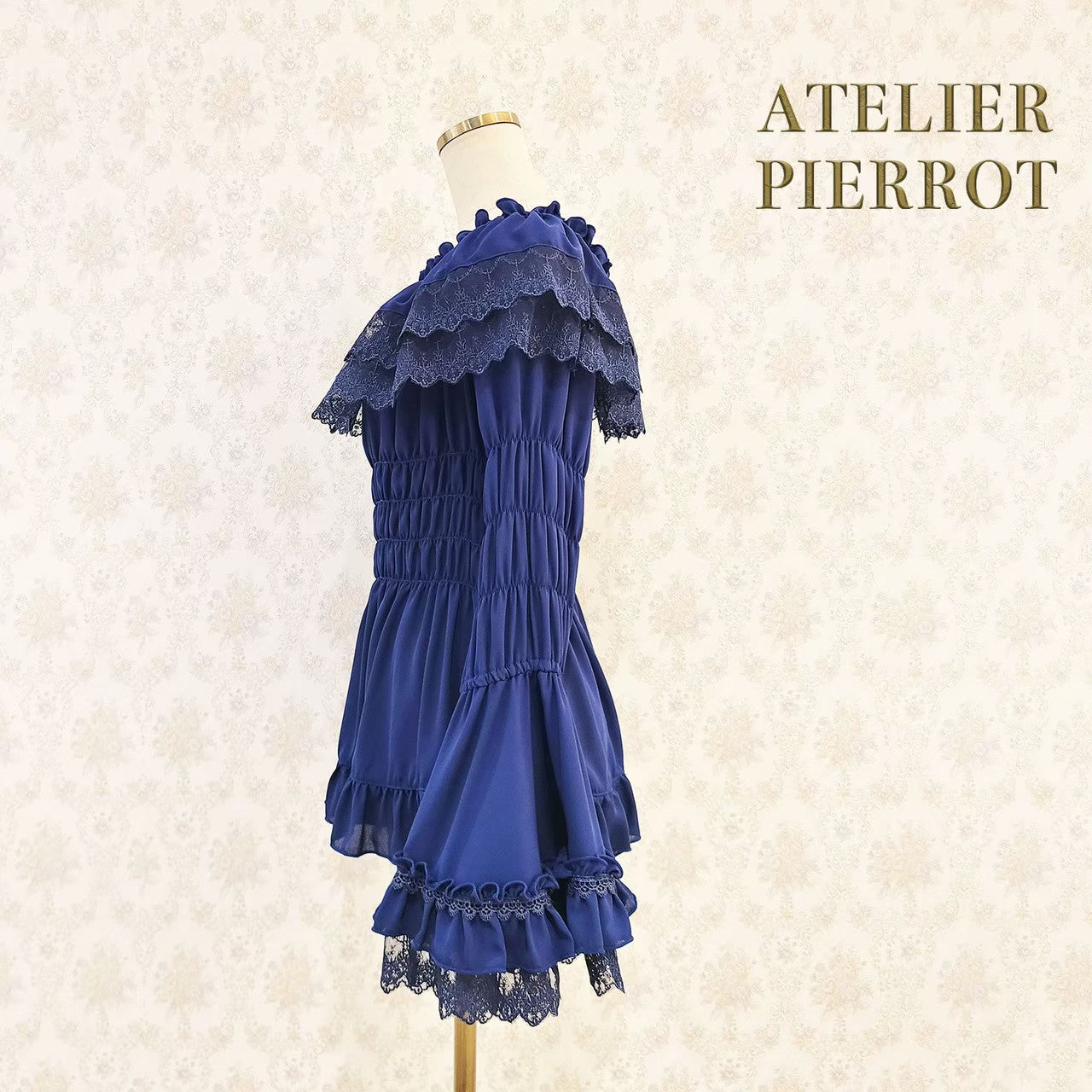 [Atelier Pierrot] Shirring Princess Sleeve襯衫W hite/New ColorIvory/波爾多/海軍/紫色/黑色