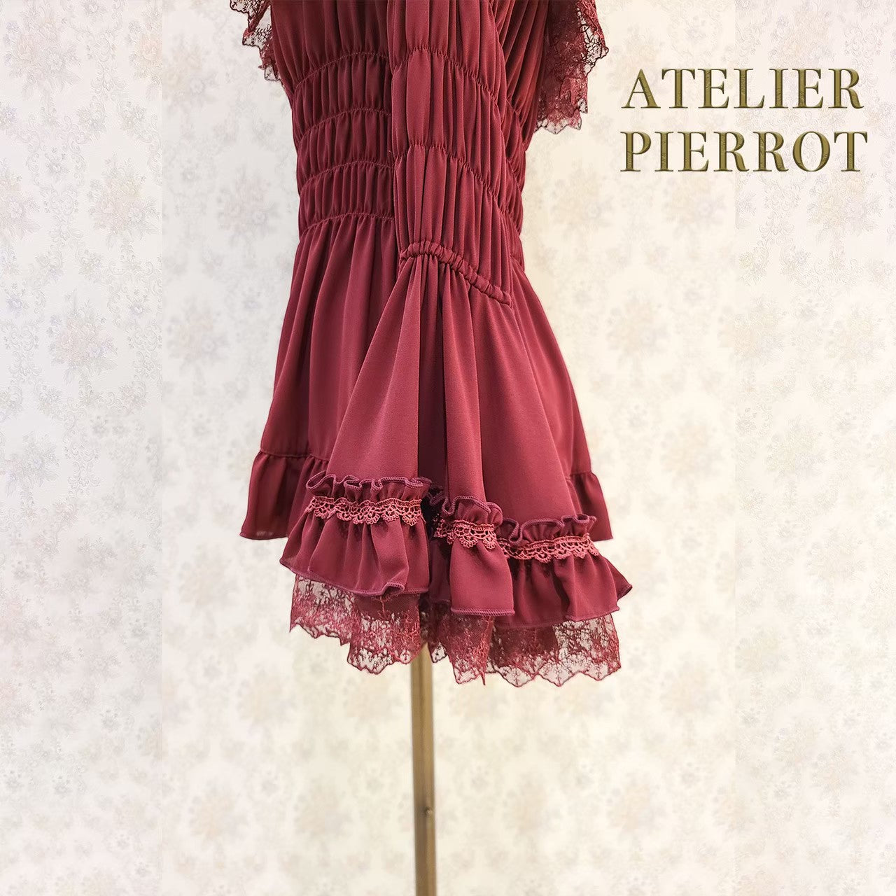 [Atelier Pierrot] Shirring Princess Sleeve襯衫W hite/New ColorIvory/波爾多/海軍/紫色/黑色