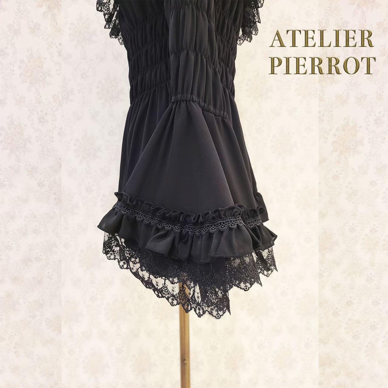 [Atelier Pierrot] Shirring Princess Sleeve襯衫W hite/New ColorIvory/波爾多/海軍/紫色/黑色