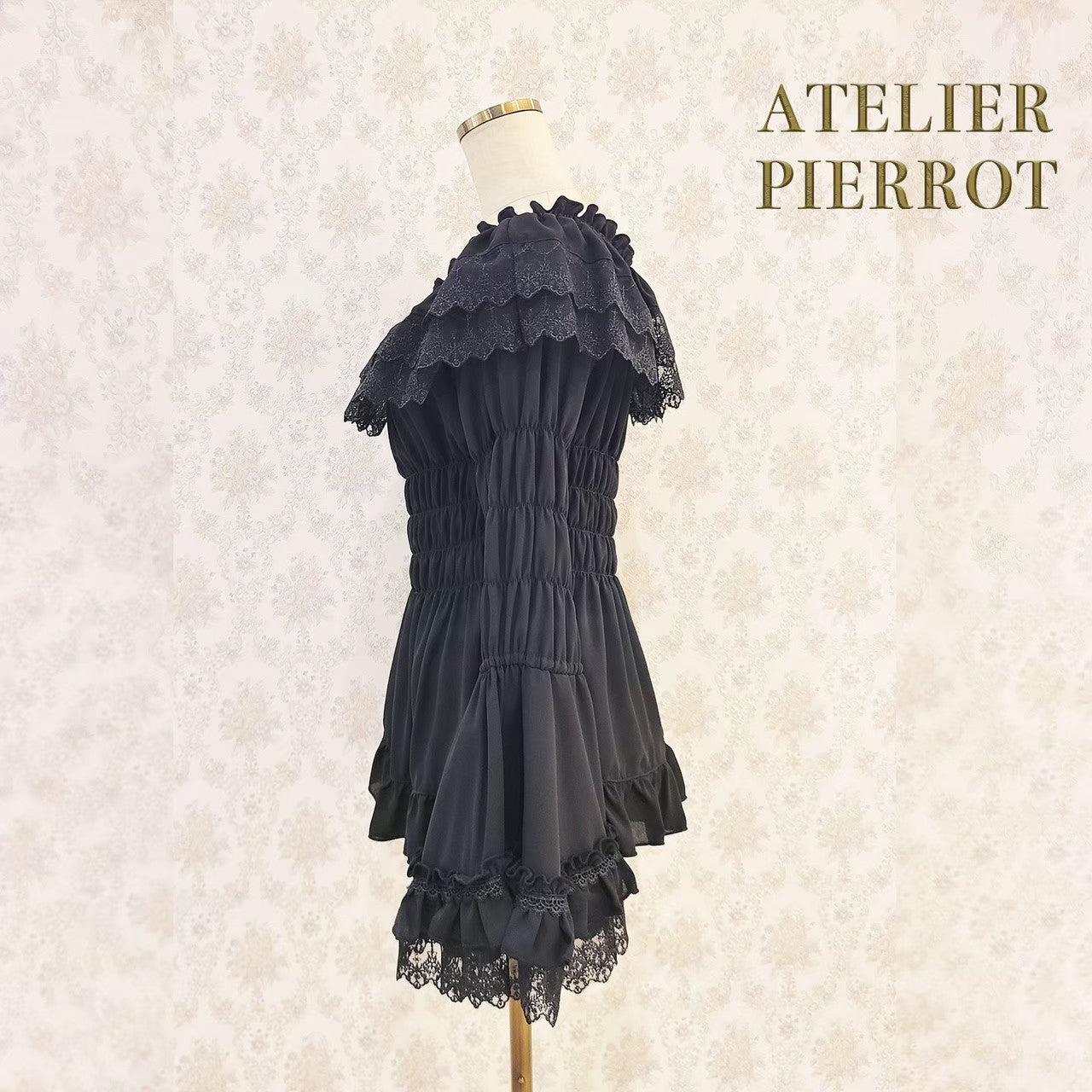 [Atelier Pierrot] Shirring Princess Sleeve襯衫W hite/New ColorIvory/波爾多/海軍/紫色/黑色