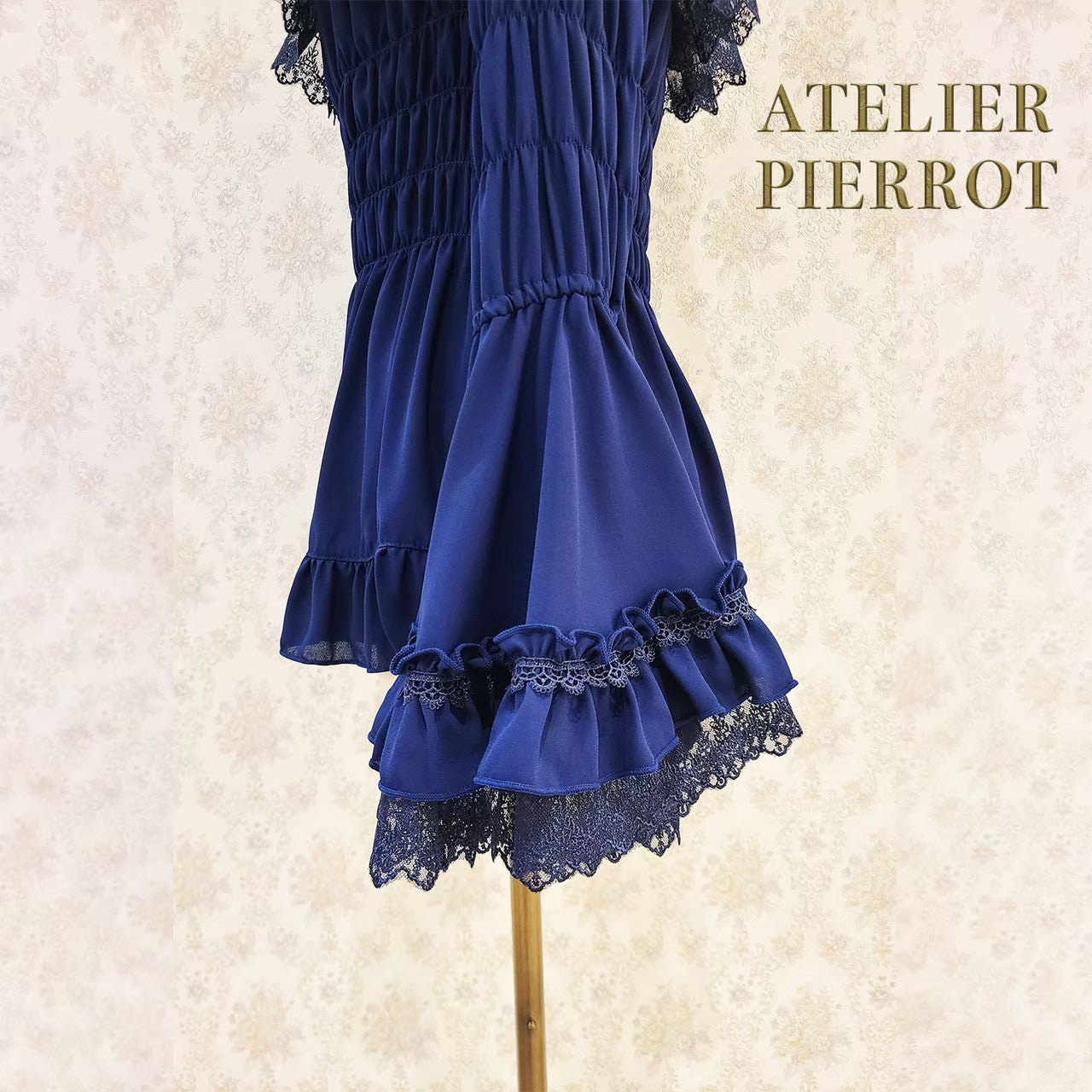 [Atelier Pierrot] Shirring Princess Sleeve襯衫W hite/New ColorIvory/波爾多/海軍/紫色/黑色