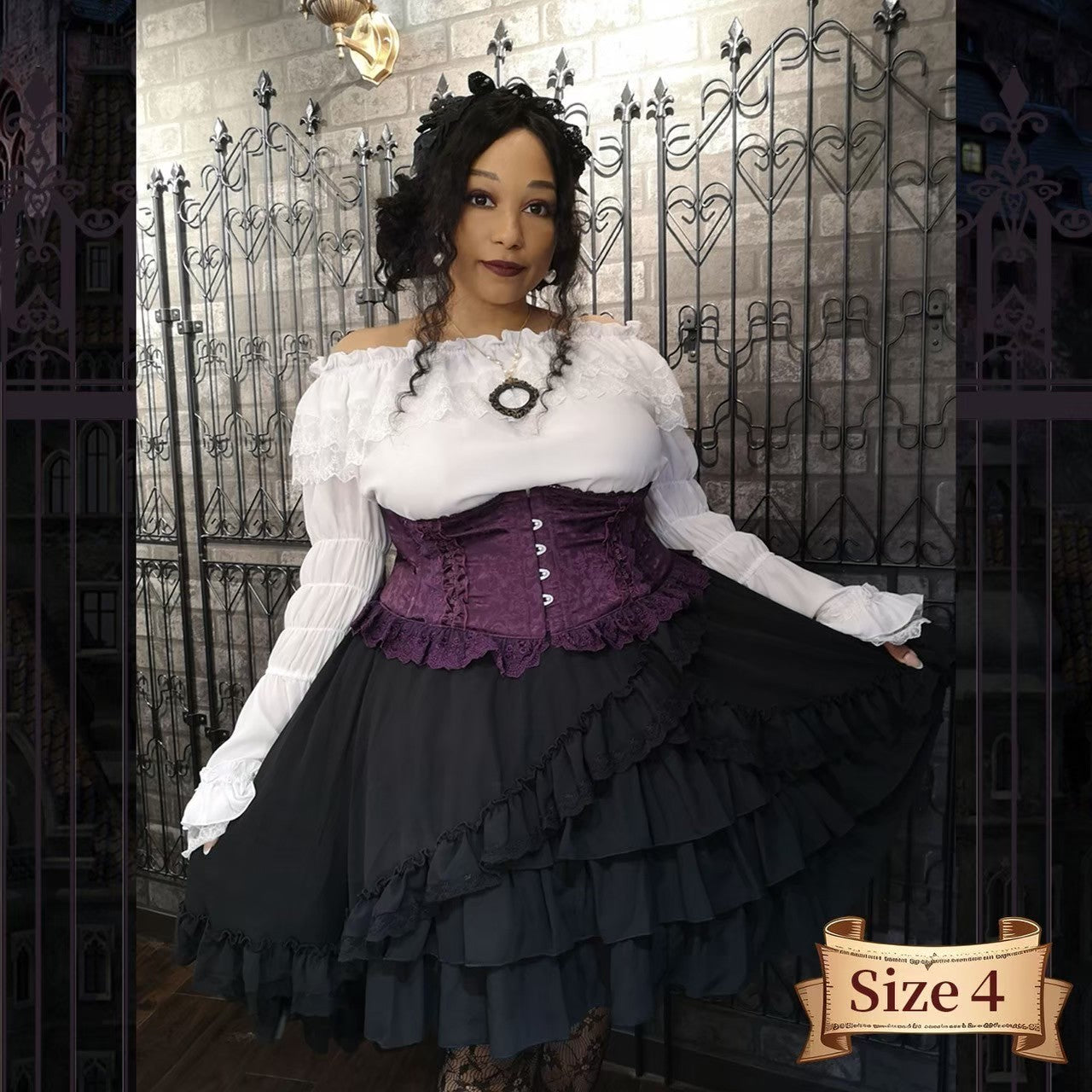 【ATELIER PIERROT】　Frill Short Corset  PlusSize   サイズ２/サイズ３/サイズ４