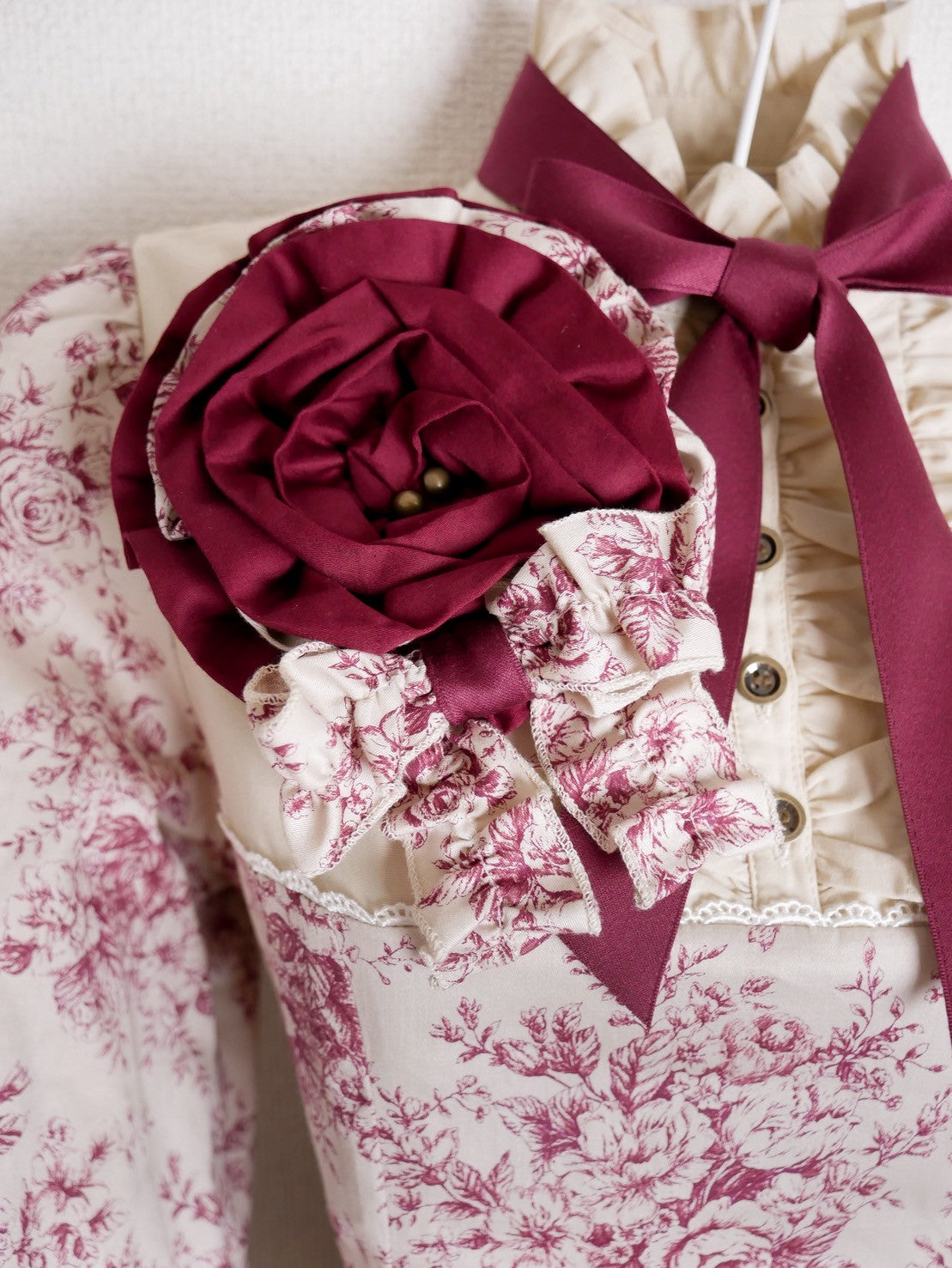 [Victorian maiden] Victorian Maiden Reel ROSE Dress Burgundy/Dark Brown/Black ★Order period until Wednesday, August 27th★