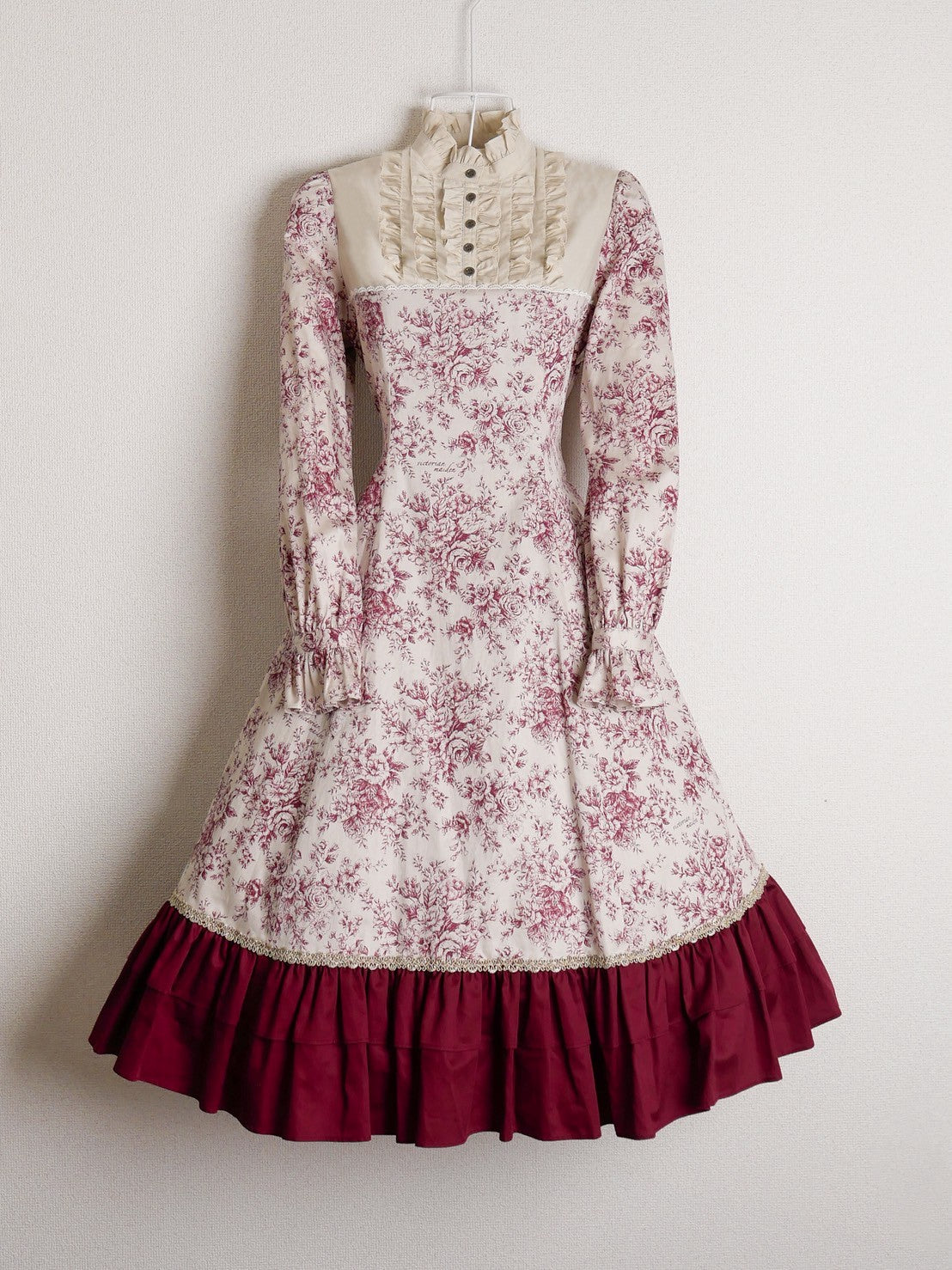 [Victorian maiden] Victorian Maiden Reel ROSE Dress Burgundy/Dark Brown/Black ★Order period until Wednesday, August 27th★
