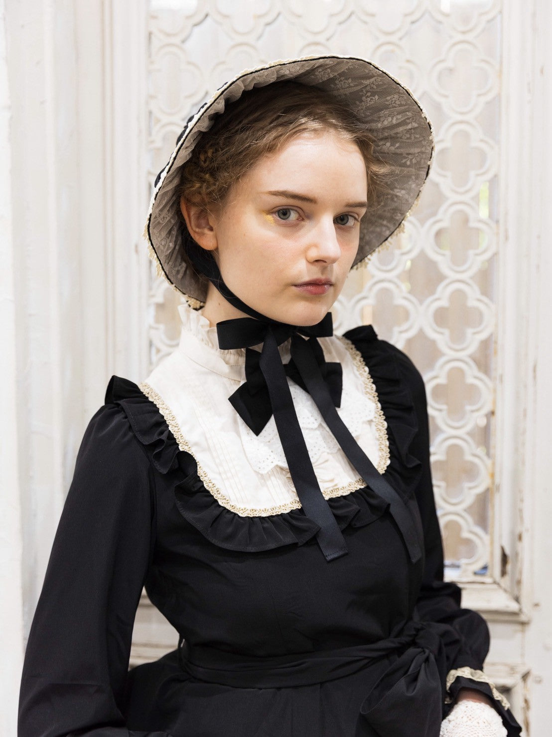 [Victorian Maiden] Victorian Maiden Towald Rococo Bouquet Doll Hat Burgundy/Dark Brown/Black ★Order period until Wednesday, August 27th★