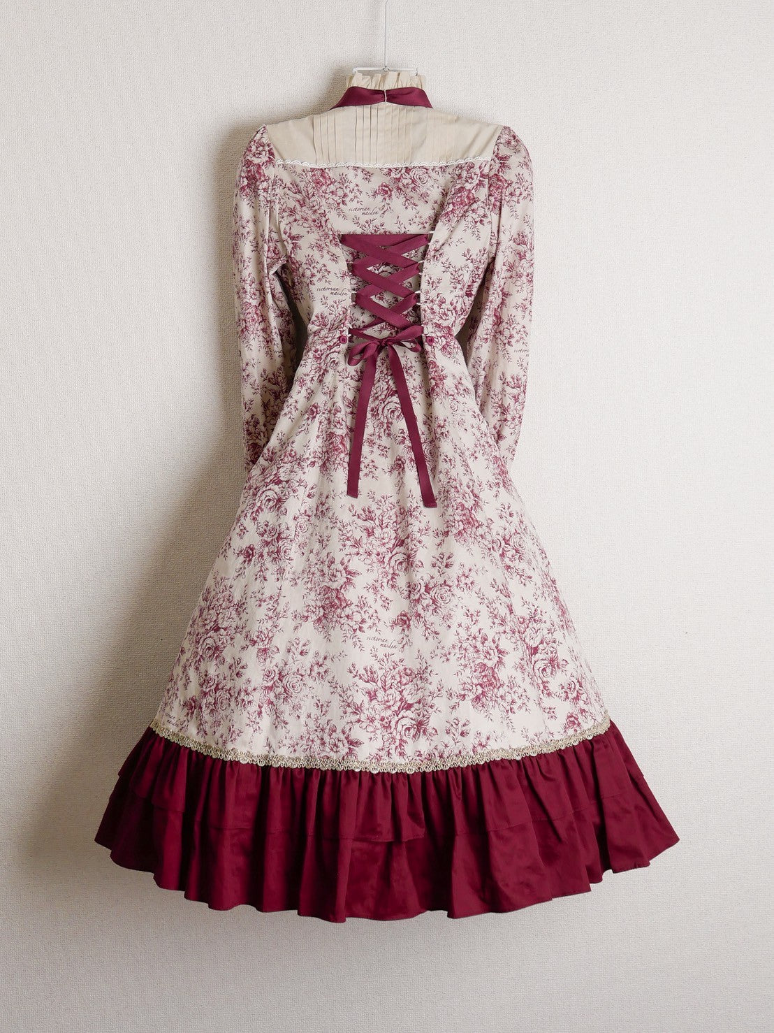 [Victorian maiden] Victorian Maiden Reel ROSE Dress Burgundy/Dark Brown/Black ★Order period until Wednesday, August 27th★
