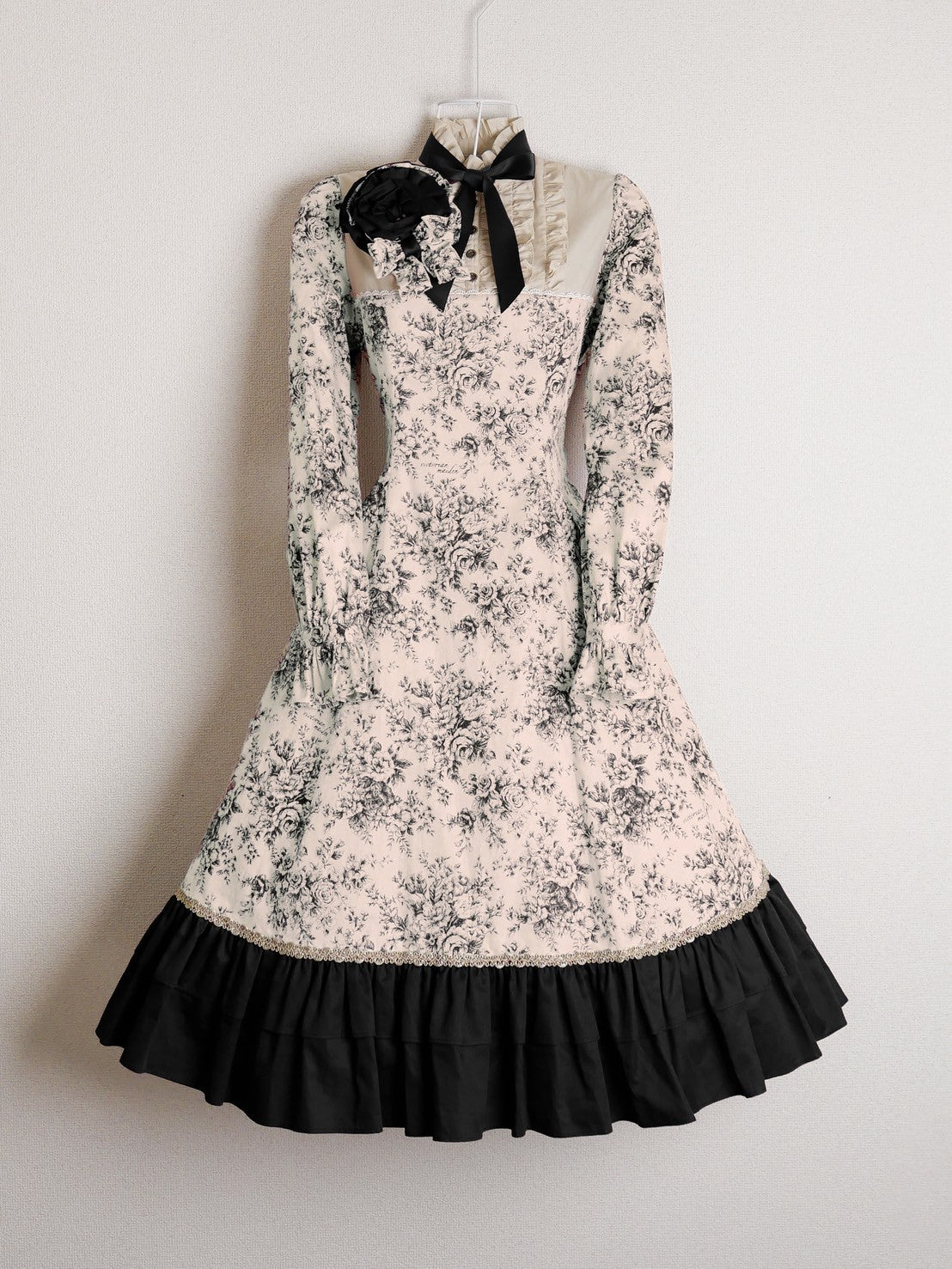 [Victorian maiden] Victorian Maiden Reel ROSE Dress Burgundy/Dark Brown/Black ★Order period until Wednesday, August 27th★