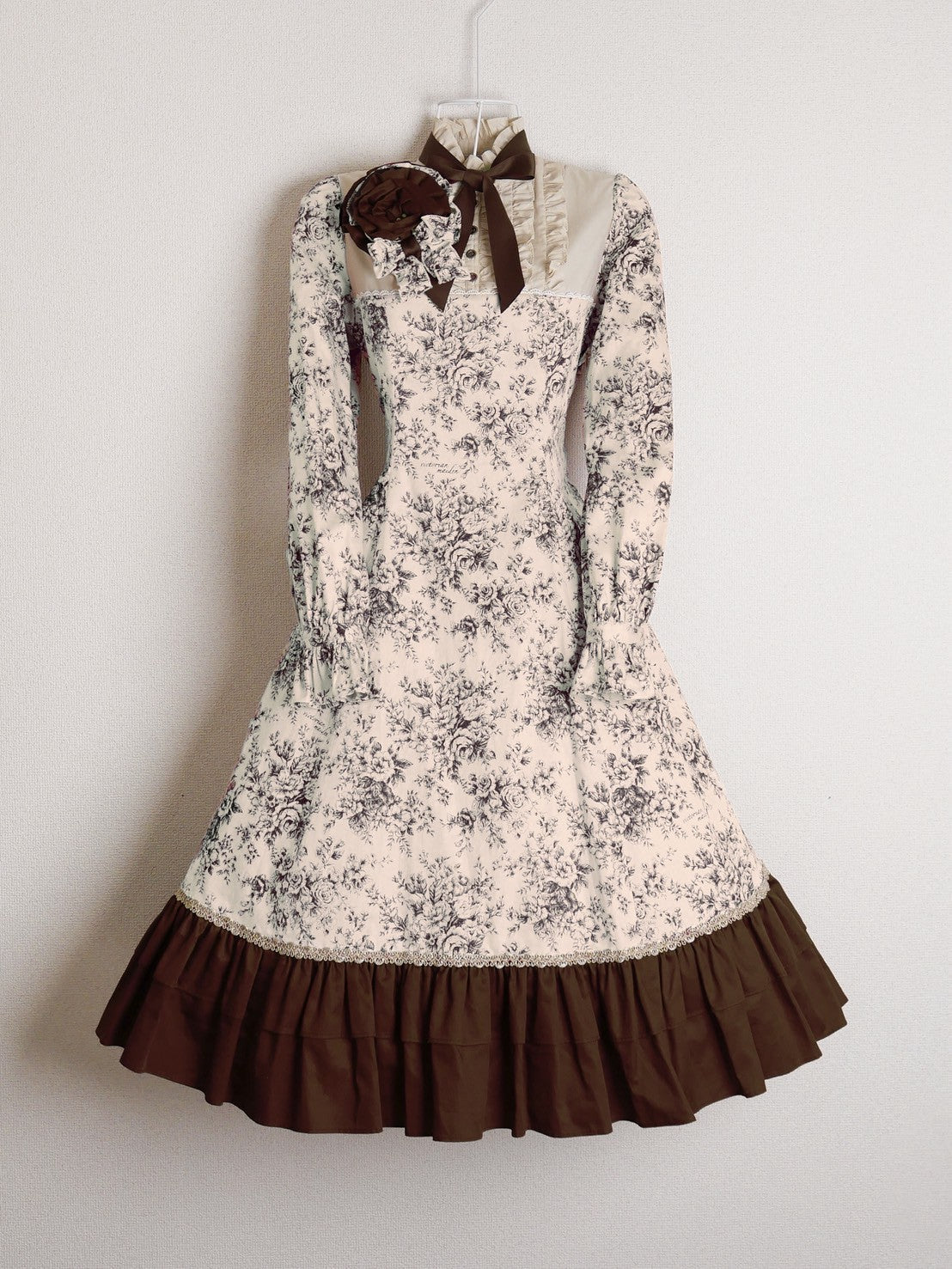 [Victorian maiden] Victorian Maiden Reel ROSE Dress Burgundy/Dark Brown/Black ★Order period until Wednesday, August 27th★