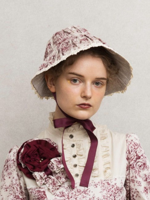 [Victorian Maiden] Victorian Maiden Towald Rococo Bouquet Doll Hat Burgundy/Dark Brown/Black ★Order period until Wednesday, August 27th★