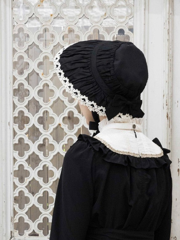 [Victorian Jungfrau] Victorian Jungfrau Puppenhut Beige/Schwarz ★Bestellzeit bis Mittwoch, 27. August★