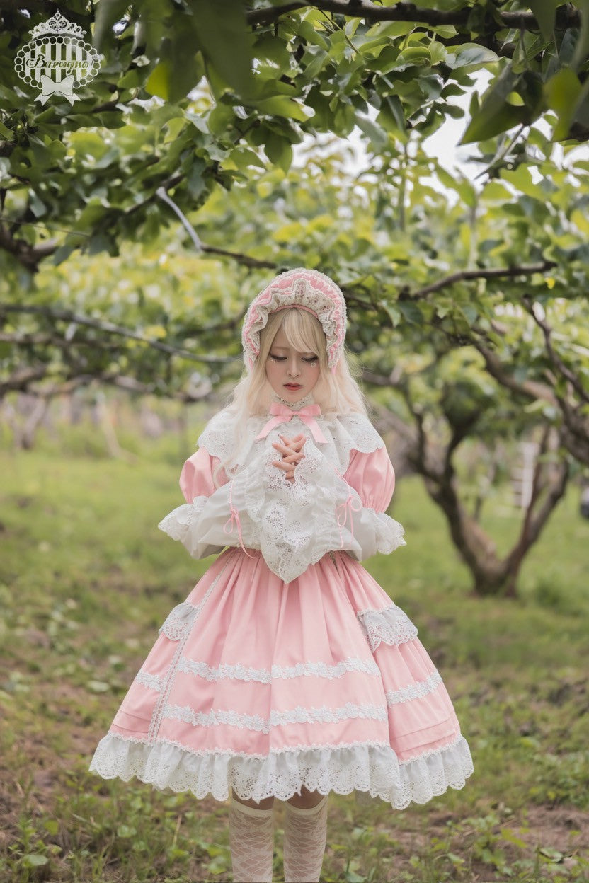【Baroque】バロック　Rose Bouquet ハーフボンネット　ホワイト/ピンク/ローズレッド/ブラック  ★ご予約期間9月28日まで★