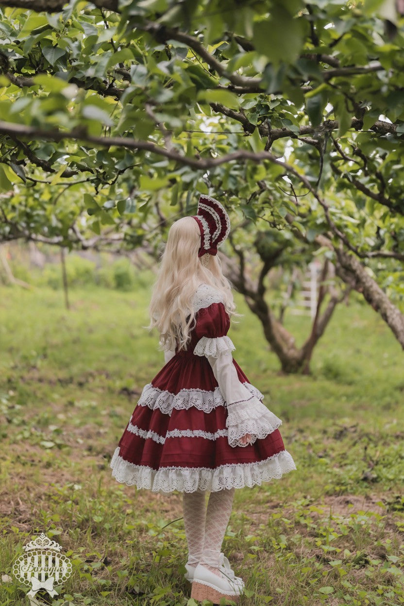 【Baroque】バロック　Rose Bouquet フルシャーリングワンピース　ホワイト/ピンク/ローズレッド/ブラック ★ご予約期間9月28日まで★