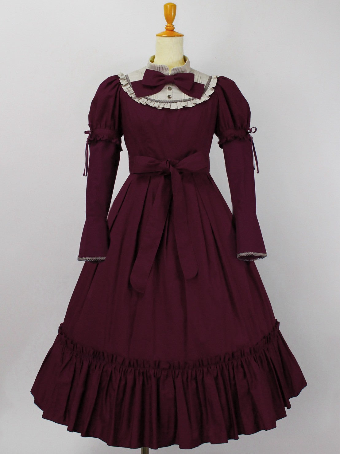 [Victorian Maiden] 빅토리아 처녀 고귀한 새틴 시리즈 고귀한 새틴 말로리 드레스 보르도/모스 그린/블랙★10 월 6 일 월요일까지 주문 기간★