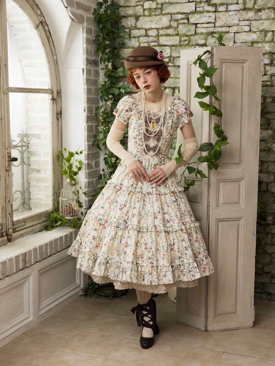 [빅토리아 메이든] 빅토리아 메이든 트라이앵글리스 부케 마리아 티어드 드레스 마젠타/미스티/녹턴  ★주문기간 11월 30일까지★