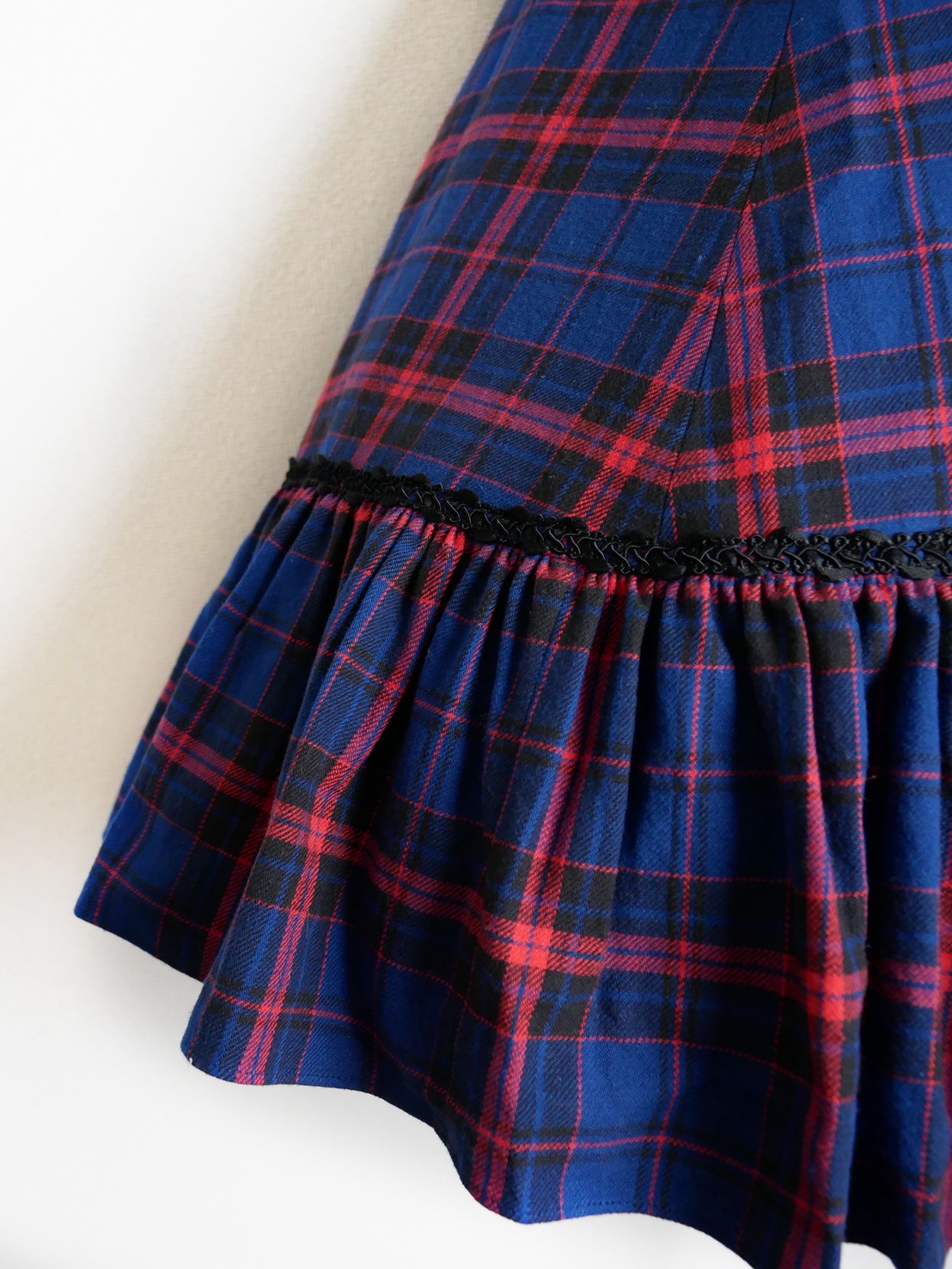 【Victorian maiden】ヴィクトリアンメイデン　クラウンタータンスカート　アイボリー×モスグリーン/ネイビー×チェリー　★受注期間12月22日まで★