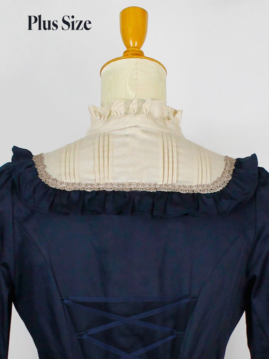 [Victorian maiden] Victorian Maiden Classical Doll Long DressBordeaux/Navy/Black  Normal size/plus size★Order period until January 18th (Sunday)★