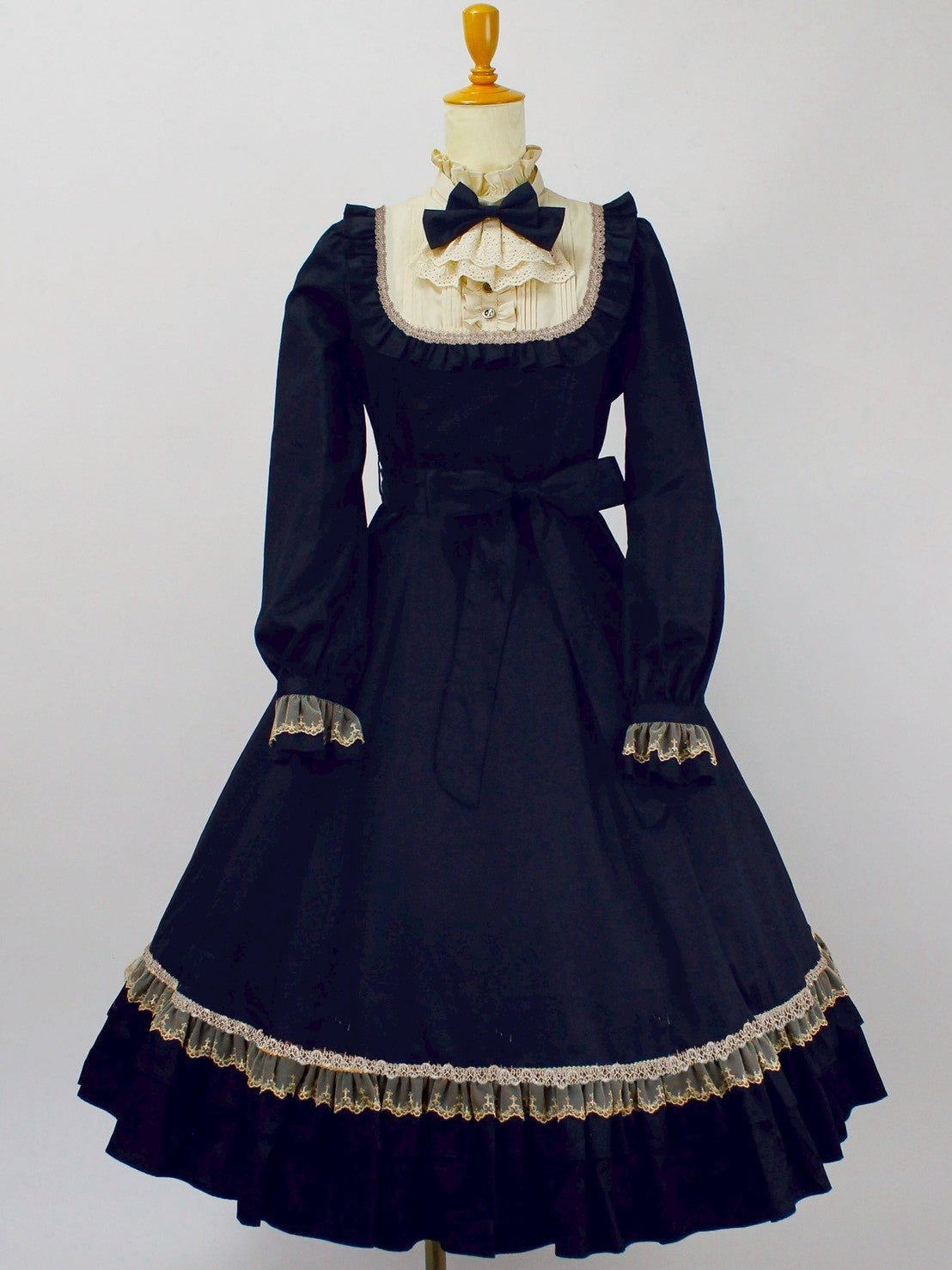 [Victorian maiden] Victorian Maiden Classical Doll Long DressBordeaux/Navy/Black  Normal size/plus size★Order period until January 18th (Sunday)★