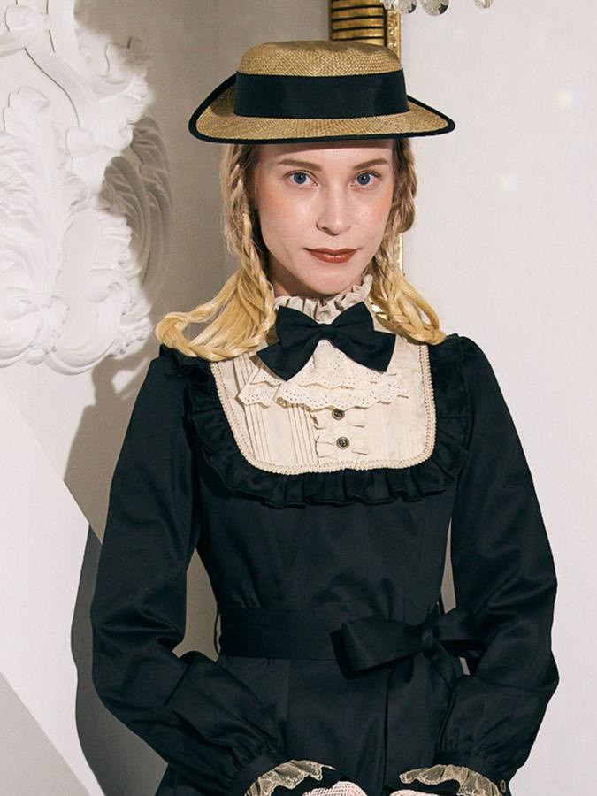 [Victorian maiden] Victorian Maiden Classical Doll Long DressBordeaux/Navy/Black  Normal size/plus size★Order period until January 18th (Sunday)★