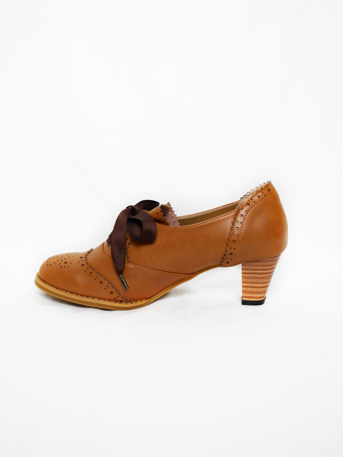 [Victorian maiden] Victorian maiden Victorian lace-up shoes combination/camel brown/ivory 5 sizes★Order period until January 18th (Sunday)★