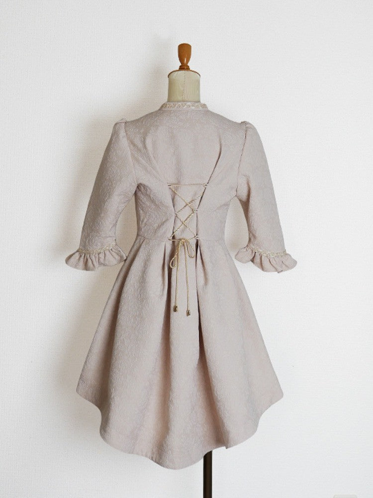 【Victorian maiden】ヴィクトリアンメイデン　　マトラッセローズテイルドレスジャケット　カメオローズ/ローズレッド/ダークネイビー