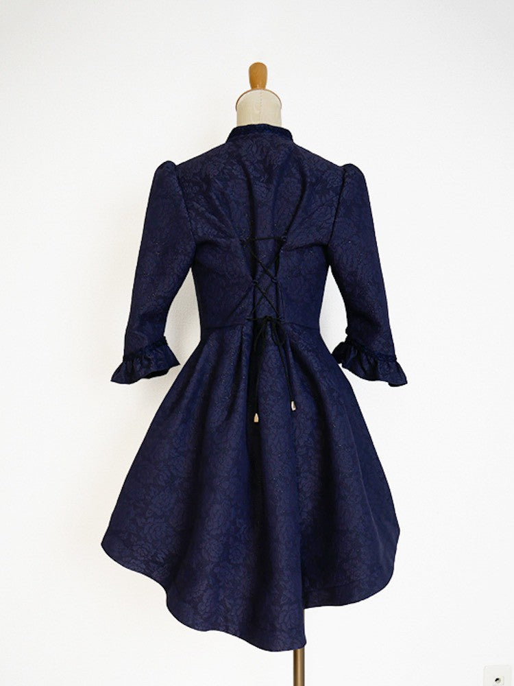 【Victorian maiden】ヴィクトリアンメイデン　　マトラッセローズテイルドレスジャケット　カメオローズ/ローズレッド/ダークネイビー