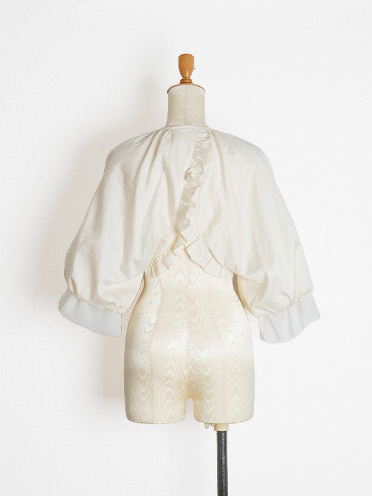 【Victorian maiden】ヴィクトリアンメイデン　ルークフローラルフラッフィーボレロ　アイボリー/ブラック