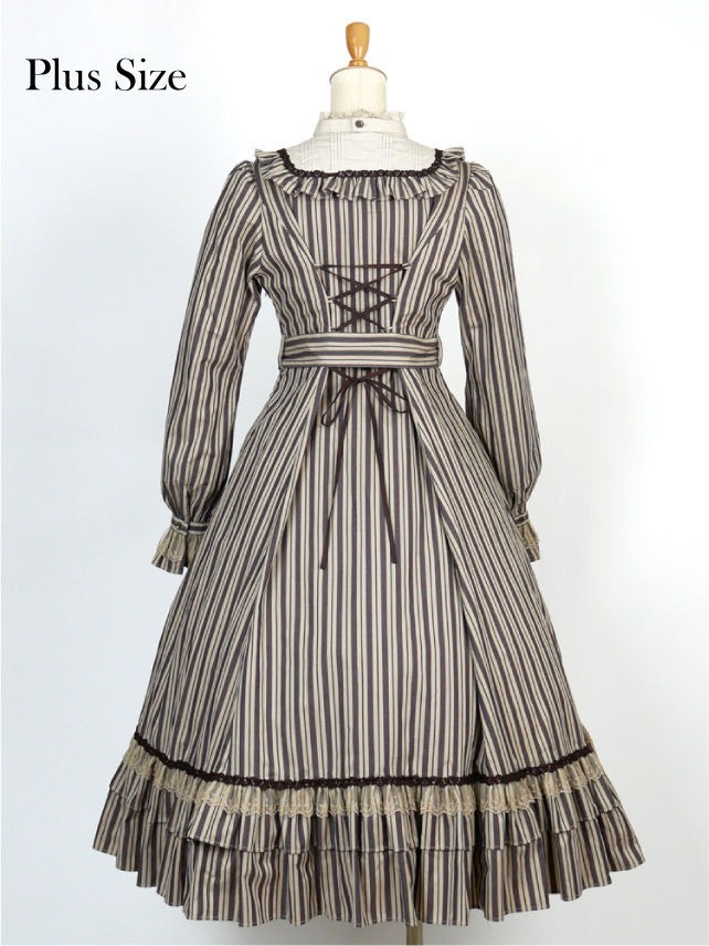 【Victorian maiden】ヴィクトリアンメイデン　★ご予約受付中★レジメンクラシカルドールロングドレス　シナモン/ボルドー/グリーン（ノーマル サイズ／プラスサイズ）