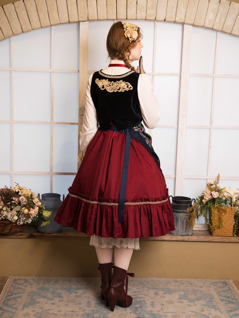 【Victorian maiden】ヴィクトリアンメイデン　★ご予約受付中★ ボディス　ボルドー/ブラック