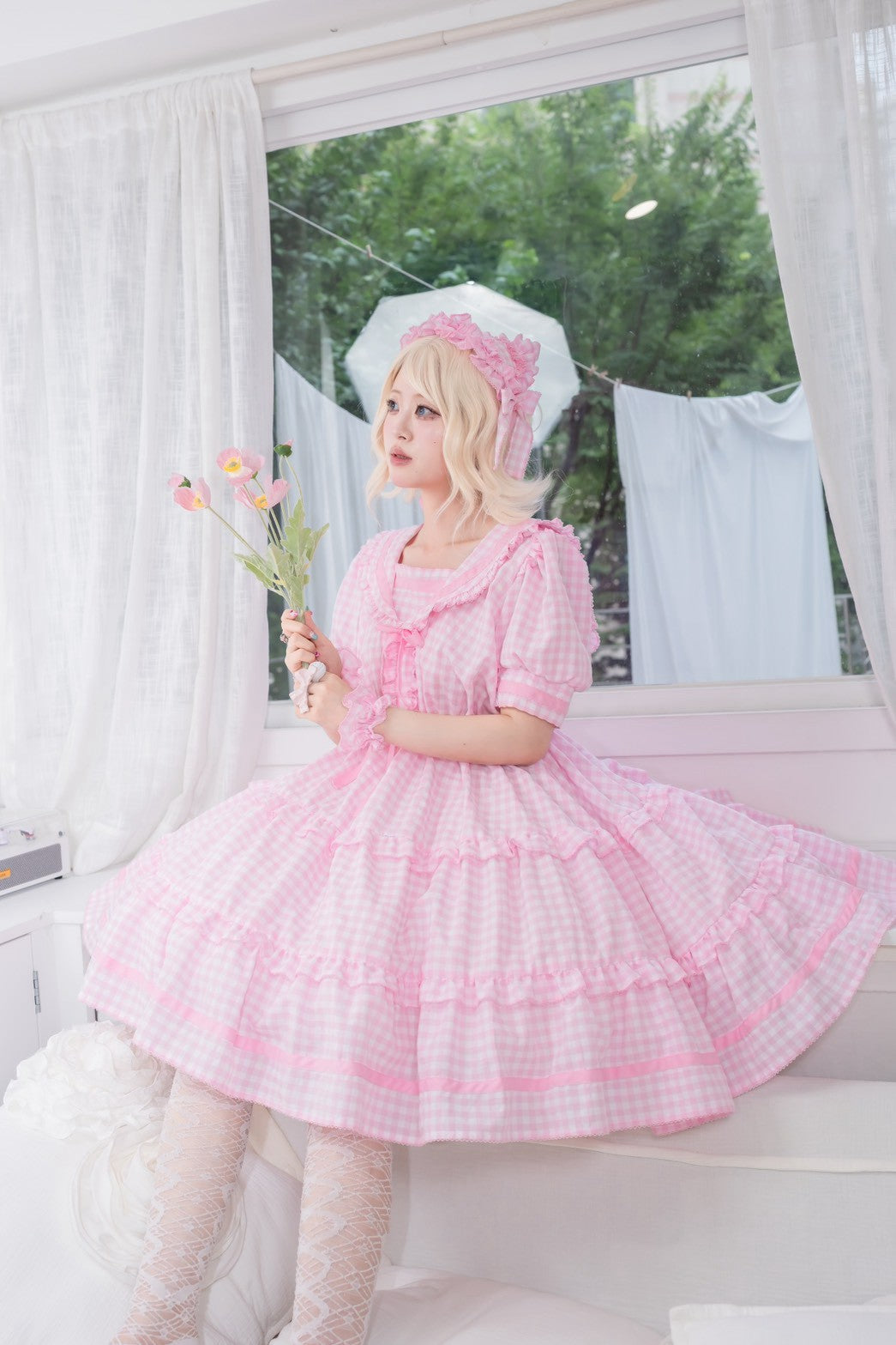 【Baroque】バロック　★ご予約受付中★　Perles de roséeセーラーワンピース　4色展開　M~L/XL