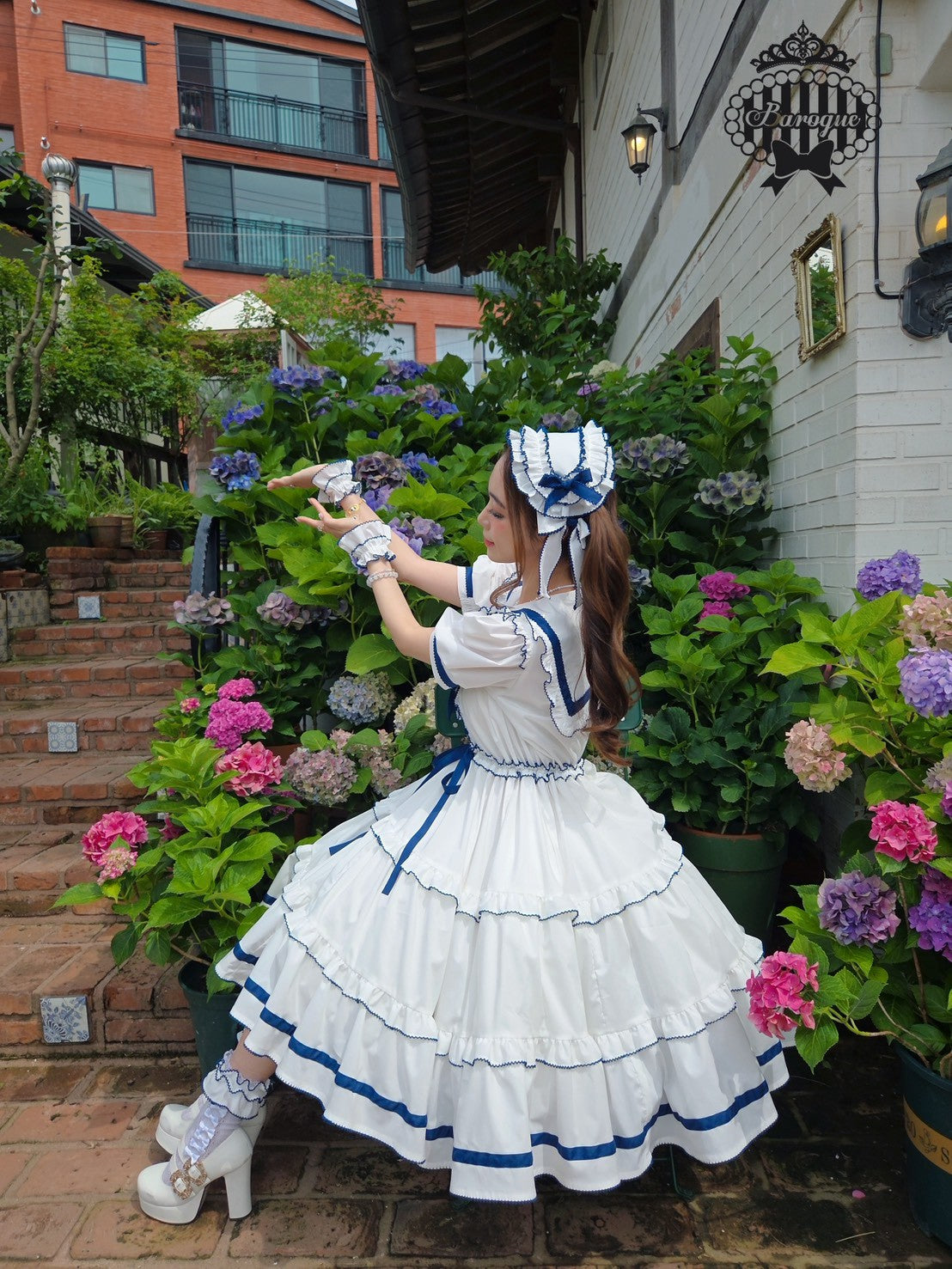 【Baroque】バロック　★ご予約受付中★　Perles de roséeセーラーヘッドドレス　4色展開　