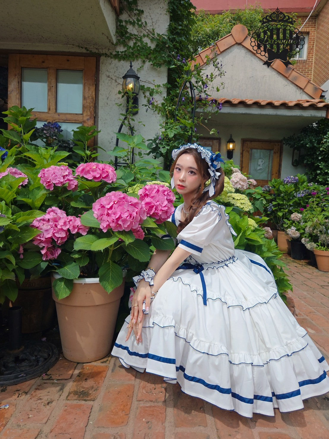 【Baroque】バロック　★ご予約受付中★　Perles de roséeセーラーワンピース　4色展開　M~L/XL