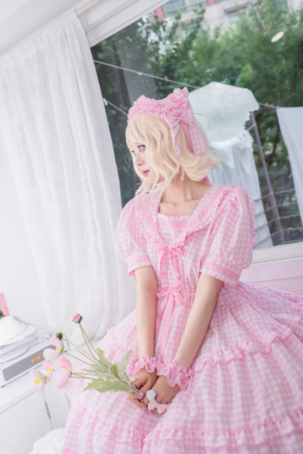 【Baroque】バロック　★ご予約受付中★　Perles de roséeセーラーヘッドドレス　4色展開　