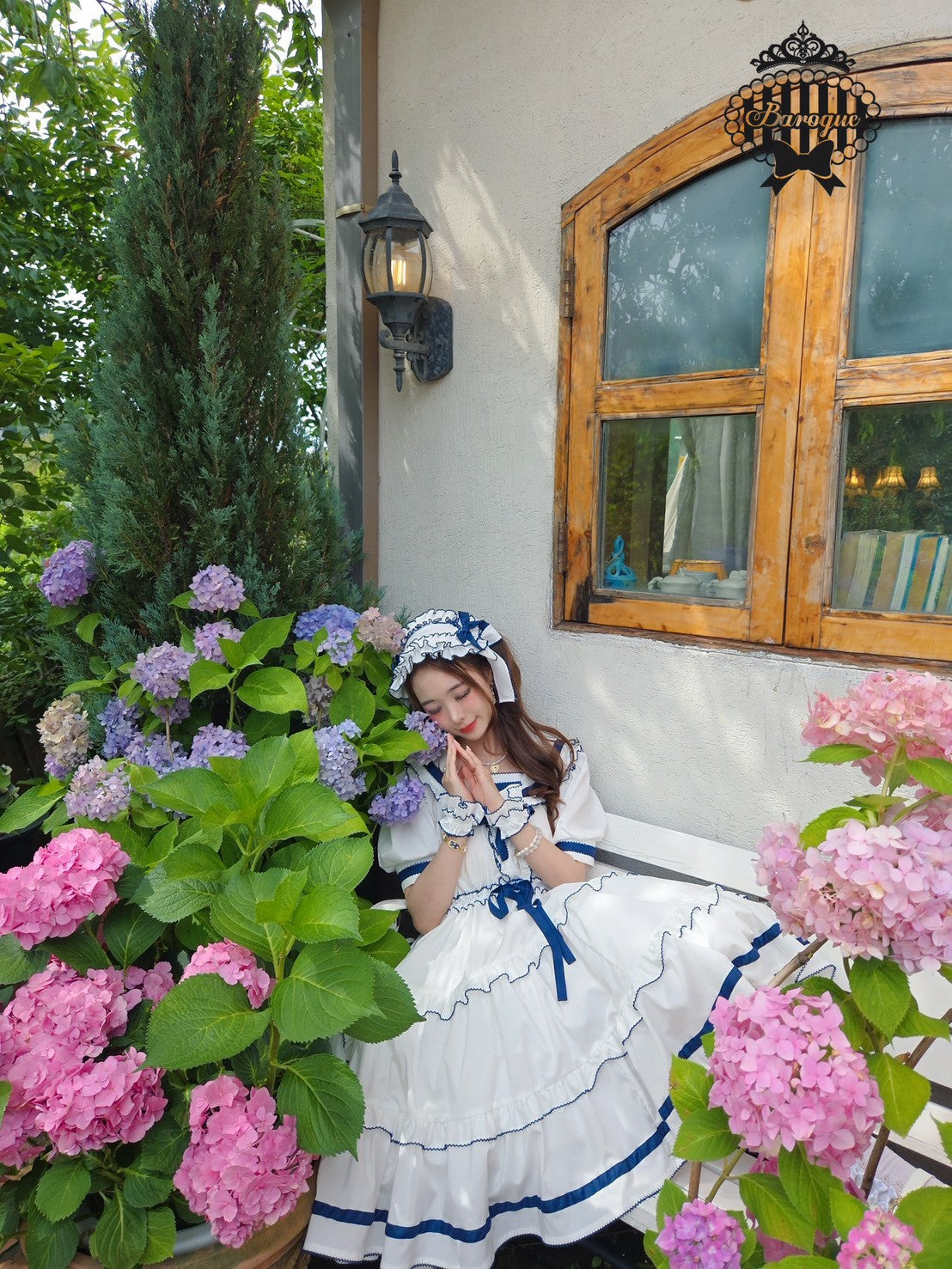 【Baroque】バロック　★ご予約受付中★　Perles de roséeセーラーワンピース　4色展開　M~L/XL